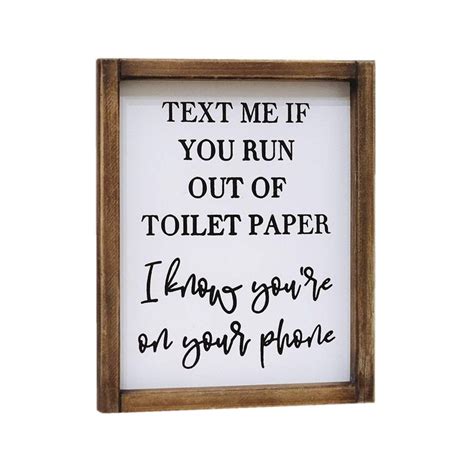 Rustic Lavender Bathroom Sign With Funny Quote Housewarming Gift In