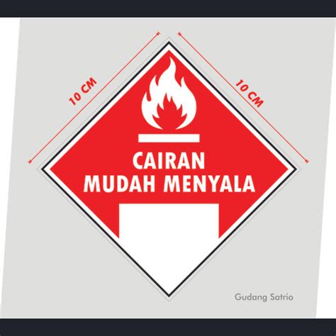 Jual Stiker Simbol Label K3 Limbah B3 Cairan Mudah Menyala Kab Purwakarta Gudang Satrio