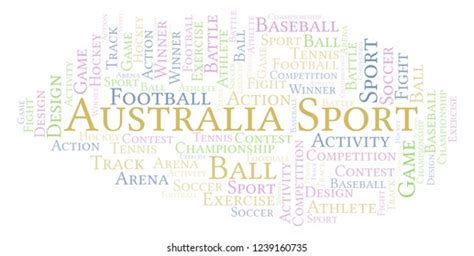 Australia Sport Word Cloud Stock Illustration 1239160735 Shutterstock