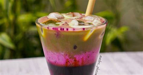 Resep Dragon Fruit Matcha Latte Oleh Mas Bro Cookpad