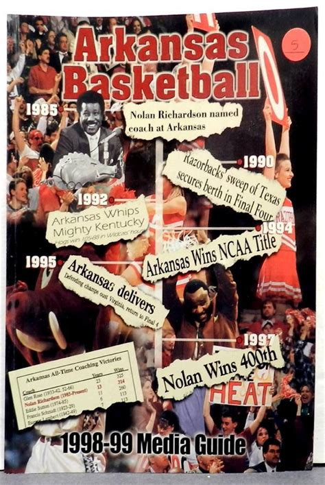 Arkansas Razorback Basketball Media Guide Squarebound