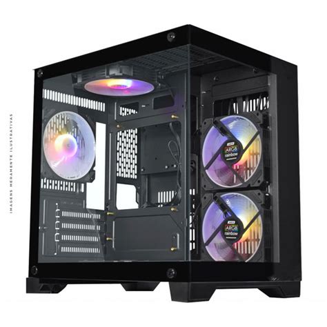 Gabinete Gamer K Mex Space Aqua Matx Preto Cg Kn