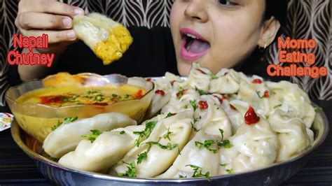 cooking eating momo  nepali chutney momos eating challenge