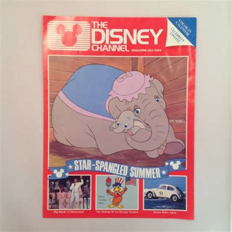 VINTAGE JULY 1984 The Disney Channel Magazine Star Spangled Summer