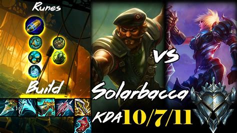 [ Solarbacca ] Gangplank Vs Riven Top Preseason 12 Silver I Youtube