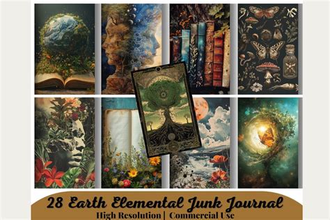 Earth Elemental Junk Journal Graphic By 99CentsCrafts Creative Fabrica