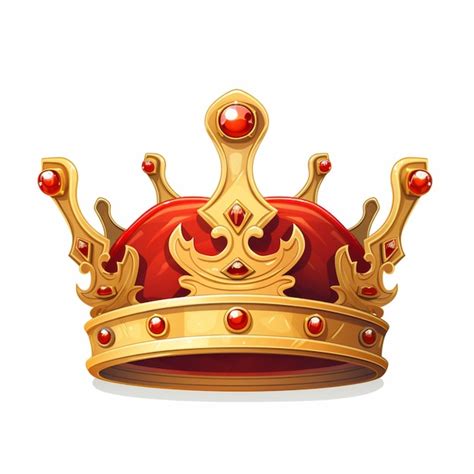 Premium AI Image Cartoon Crown Isolated On White Background