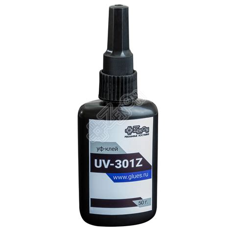 УФ-отверждаемый клей UV-301Z, прозрачный, для стекла, пластика, 50 г