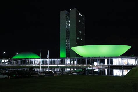 Congresso Recebe Ilumina O Verde E Proje O De Frases E Imagens Pelo