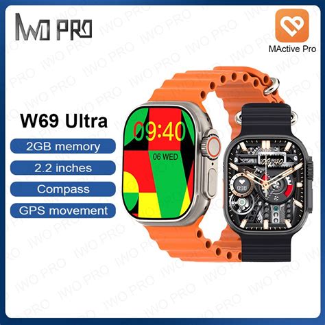 IWO PRO W69 Ultra Smart Watch Compass 2 2 Inches 2GB Music Storage