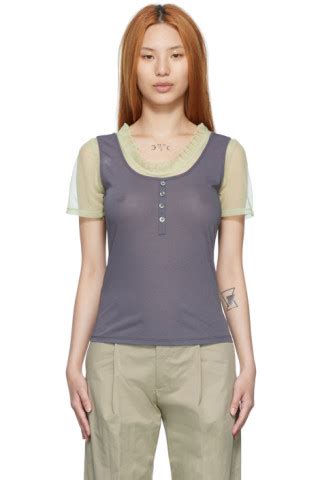 Maryam Nassir Zadeh Ssense Exclusive Gray Isabella T Shirt Ssense