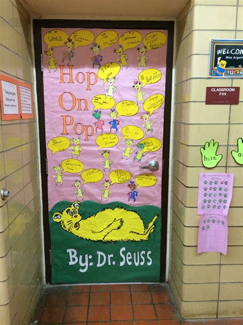 My Dr Seuss Door Decoration Hop On Pop Seuss Classroom Seuss Hop