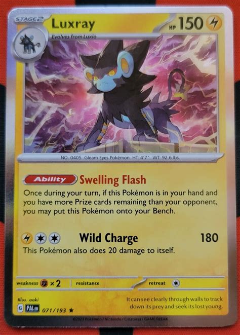 Pokemon Tcg Card Luxray Rare Holo Scarlet Violet Paldea