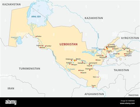 Uzbekistan Map Vector Vectors High Resolution Stock Photography And