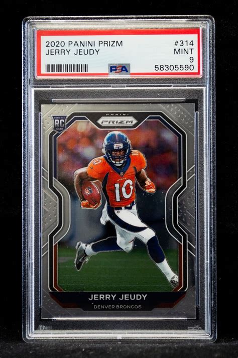 Panini Prizm Jerry Jeudy Psa Rookie Rc Denver Broncos Ebay