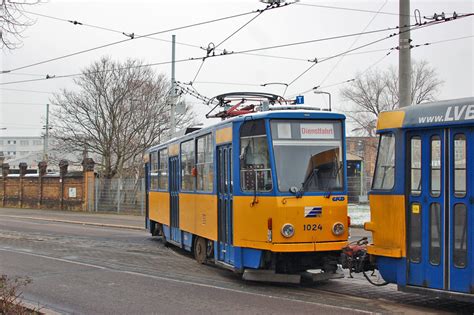 Лейпциг Tatra T6A2 1024 Фото Городской электротранспорт