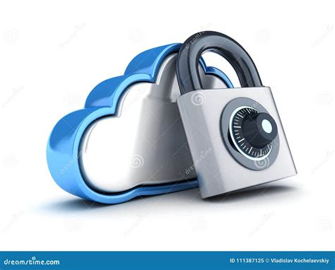 Abstract Cloud Storage And Lock Stock Illustration Illustration Of