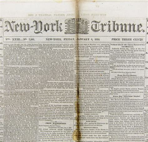 New York Tribune January 8 1864 Edition Sold Civil War Artifacts