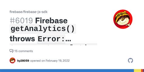 Firebase Getanalytics Throws Error Component Analytics Has Not