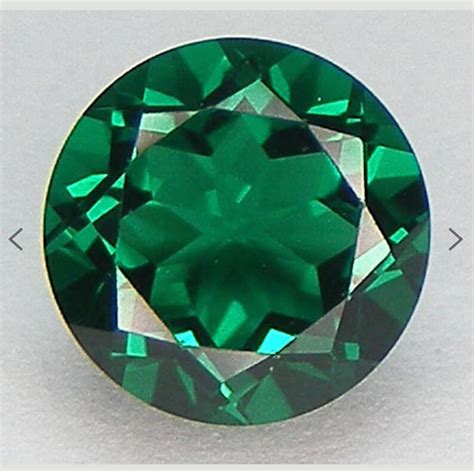 Russian Synthetic Emerald Green Nano Crystal Round Faceted AAA Etsy