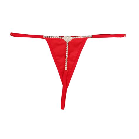 Sexy Underwear Women Thongs G String Crystal Diamond Bikini Underwear Body Chain Jewelry