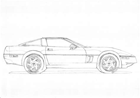 Corvette Drawing at PaintingValley.com | Explore collection of Corvette ...