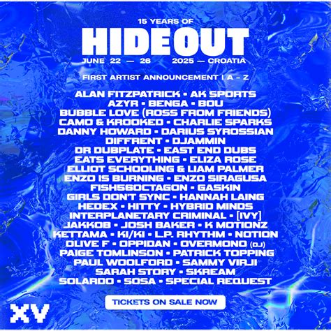 Lineup - Hideout Festival 2025