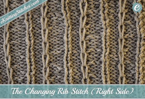 Changing Rib Stitch Eknitting Stitches Stitch Slip Stitch Rib