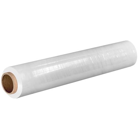 A Roll Of Clear Plastic Film On A White Background