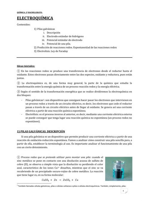 Pdf Qu Mica Bachillerato Electroqu Mica Mica Teoria Con