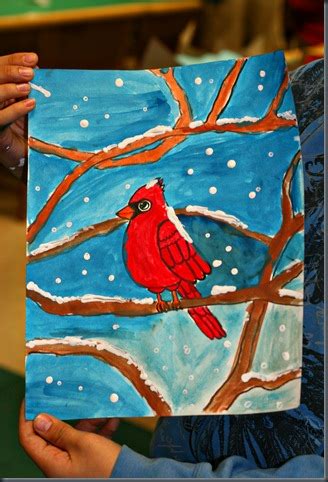 Winter Cardinal Painting | Fun Family Crafts