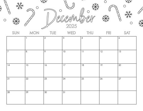 Printable December 2025 Calendar Printablelib