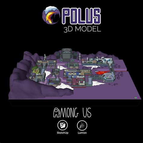 Among Us Polus Map D Model Pablo Collazos D Model Map Model