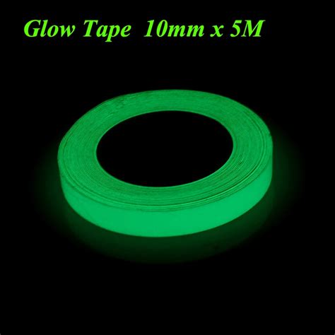 10mmx5M Green Glow In Dark Tape Luminous Tape Self Adhesive Stage Home