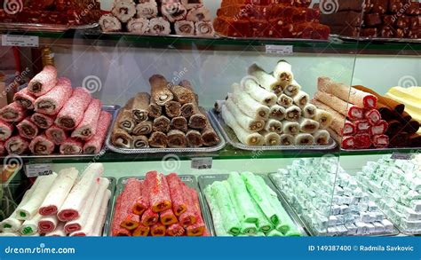 Traditional Bosnian Sweets Are Locks Of Various Colors And Flavors