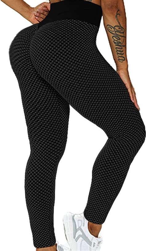 Instinnct Gym Leggings Womens High Waist Black Scrunch Butt Lift