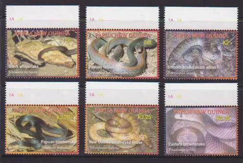 Papua New Guinea Snakes Of Papua New Guinea Selvedge Set Mnh Eur