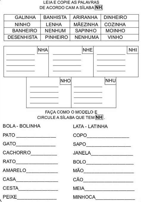 A Casa Do LH Atividade Interativa Sílabas Complexas Atividades