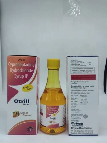 Cyproheptadine Hcl Syrup Inr Bottle By Oriyon Healthcare From