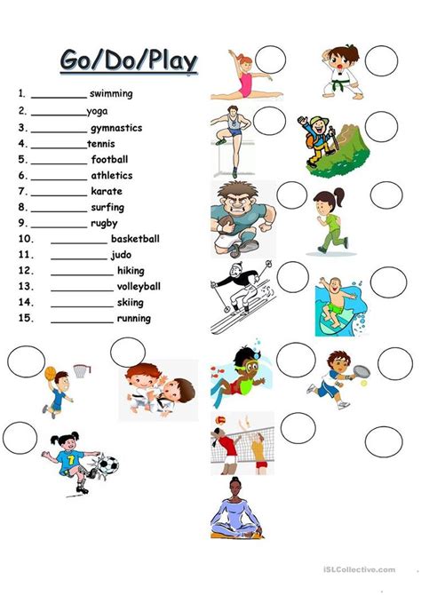 Do Go Play Sports English Esl Worksheets Sport English English