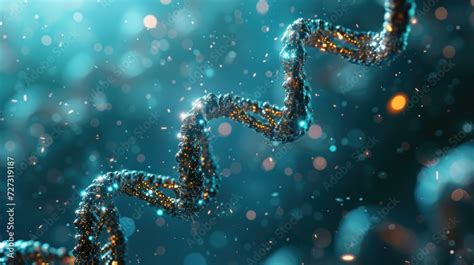 The Intricate Structure Of A Dna Deoxyribonucleic Acid Molecule The