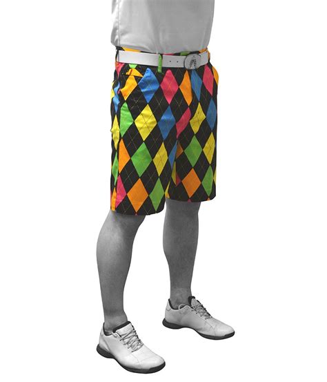 Royal And Awesome Mens Disco Diamonds Shorts | GolfOnline