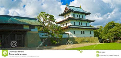 Japanese Castle Matsumae Hokkaido Stock Image Image Of Sightseeing