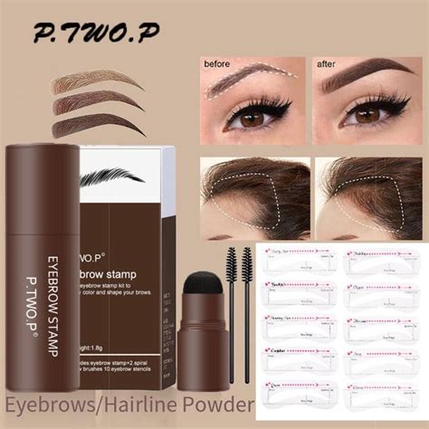 10 Kinds Reusable Eyebrow Stencils Shaping Makeup Set Brow Stamp