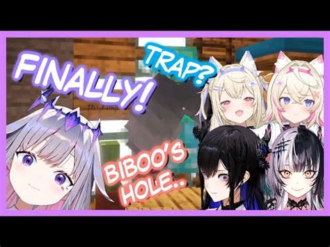 Holo Advent Reacts To Biboo S Hole Trap Minecraft Hololive YouTube