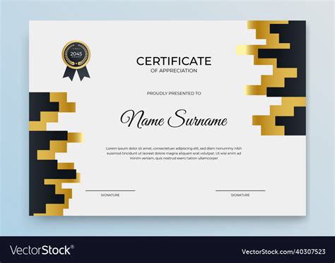 Certificate template banner with abstract Vector Image