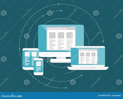 Dise O Web Responsivo Ilustraci N Del Vector Ilustraci N De Muestra