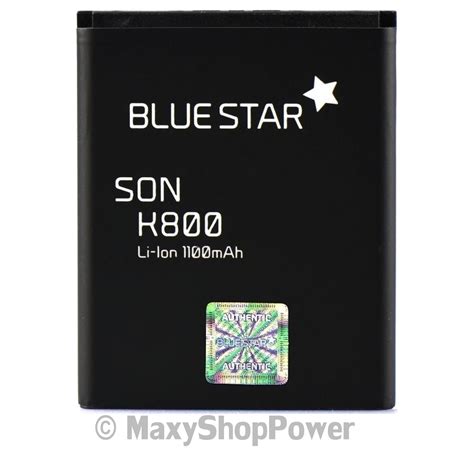 Blue Star Batteria Ioni Di Litio V Mah Per Sony Ericsson K