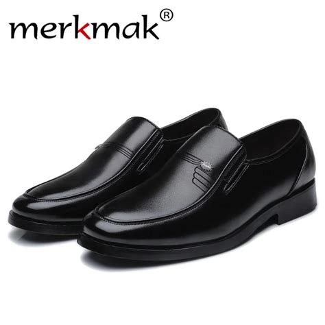 Luxury Brand Men Leather Formal Business Shoes Male Office Work Flat ...