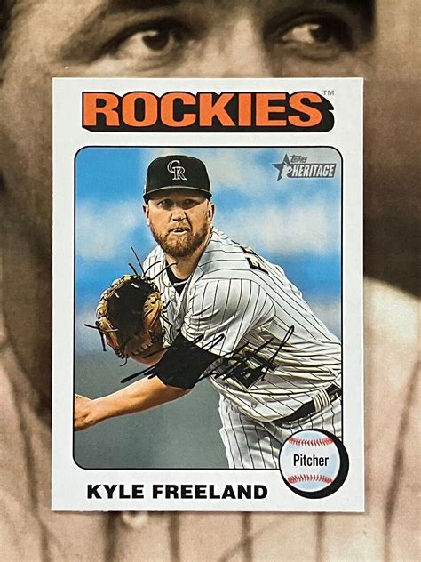 Topps Heritage Mini White Border Kyle Freeland Colorado Rockies Ebay